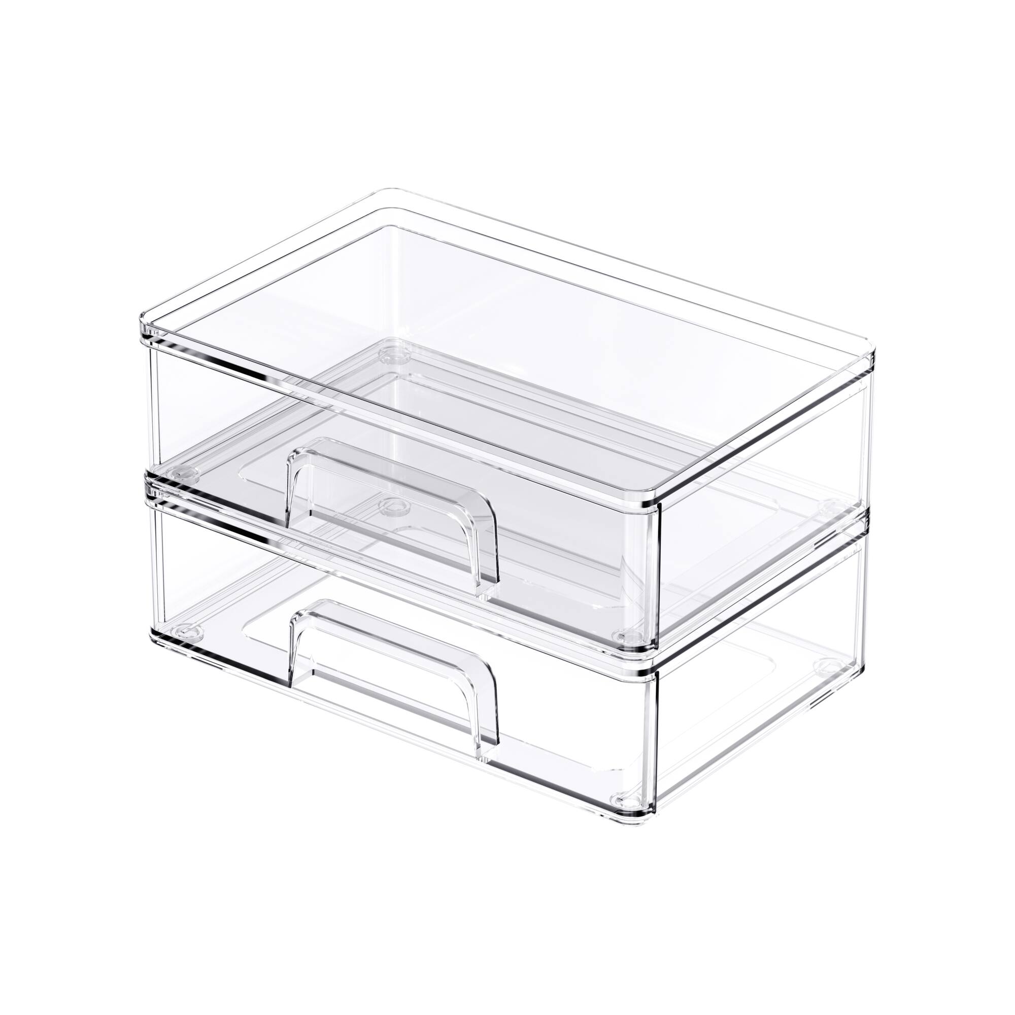 4 Pack: Small Clear Stacking Plastic Drawer by Simply Tidy®